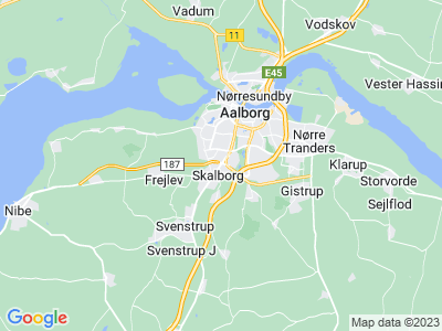 Kort over Aalborg