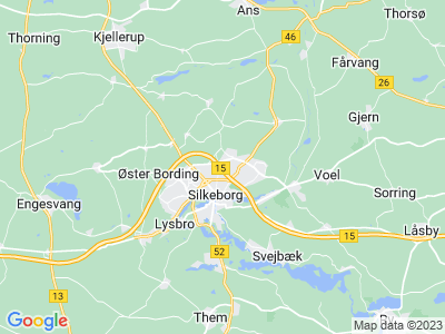 Kort over Silkeborg
