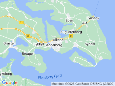 Kort over Sønderborg