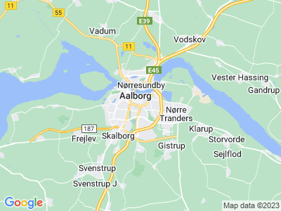 Kort over Aalborg C